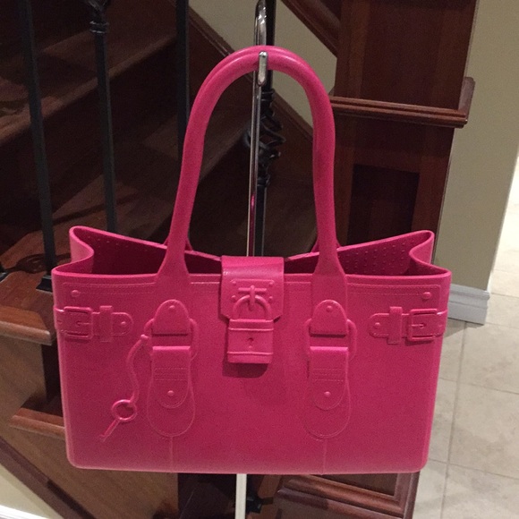 Great Bag Co. Model M Pink Rubber Purse Tote Hand Bag Shoulder Bag Desig… - Picture 15 of 16